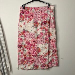 Haute Hippie Pink Floral A-Line Skirt